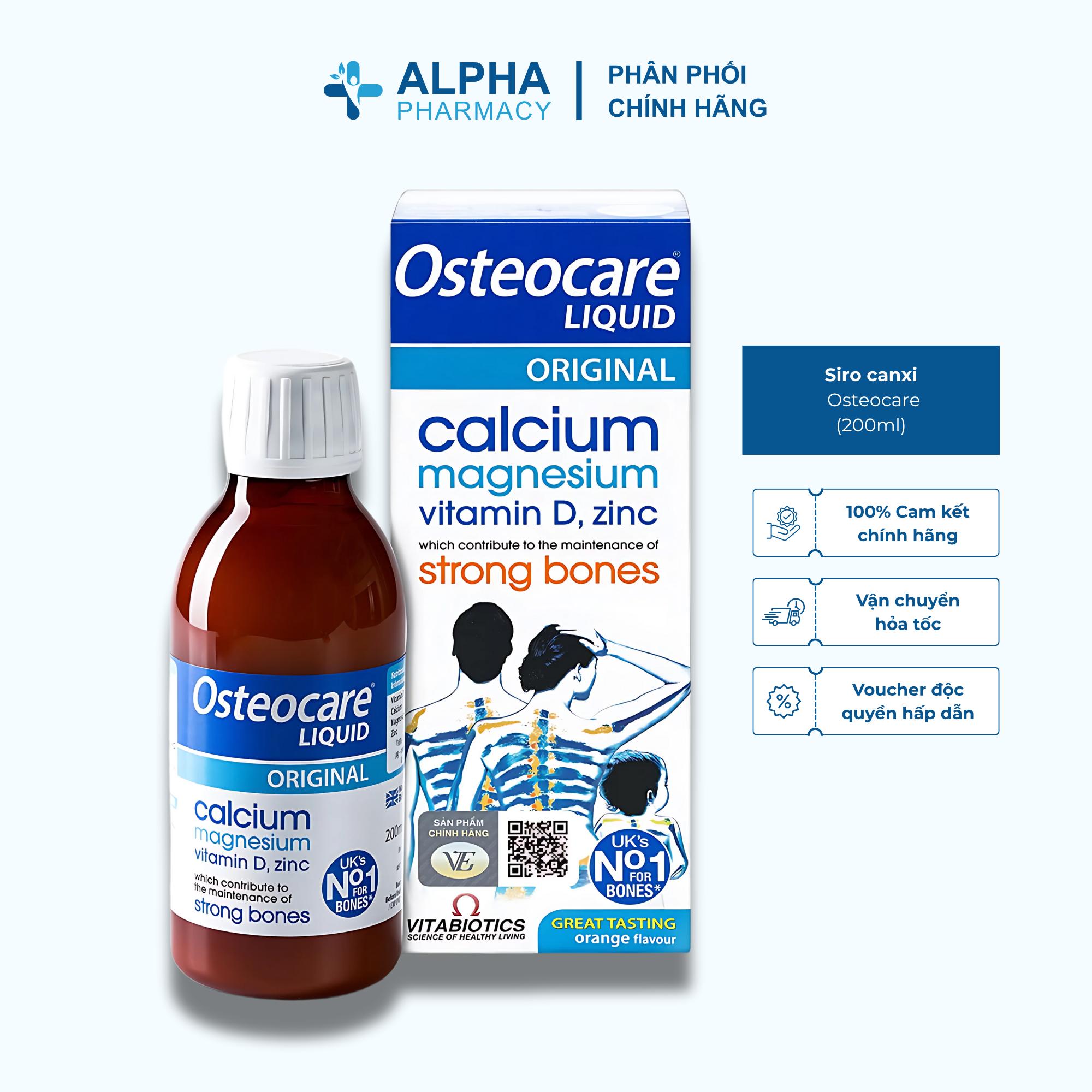 Siro Canxi Vitabiotics Osteocare Cho Trẻ Từ 1 Tuổi Và Người Lớn – Chai 200ml