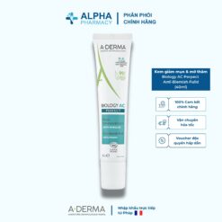 Kem Giảm Mụn, Mờ Thâm & Kiểm Soát Bã Nhờn A-Derma Biology AC Perpect Anti-Blemish Fuild - 40ml