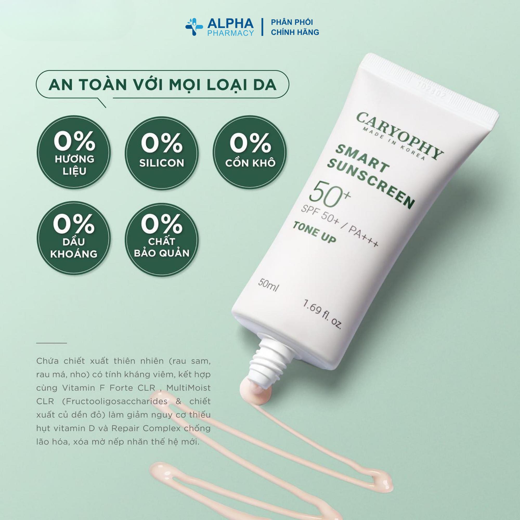 Kem Chống Nắng Caryophy Smart Sunscreen SPF50+ PA+++ Tone Up Nâng Tone & Ngừa Mụn - 50ml - Image 3