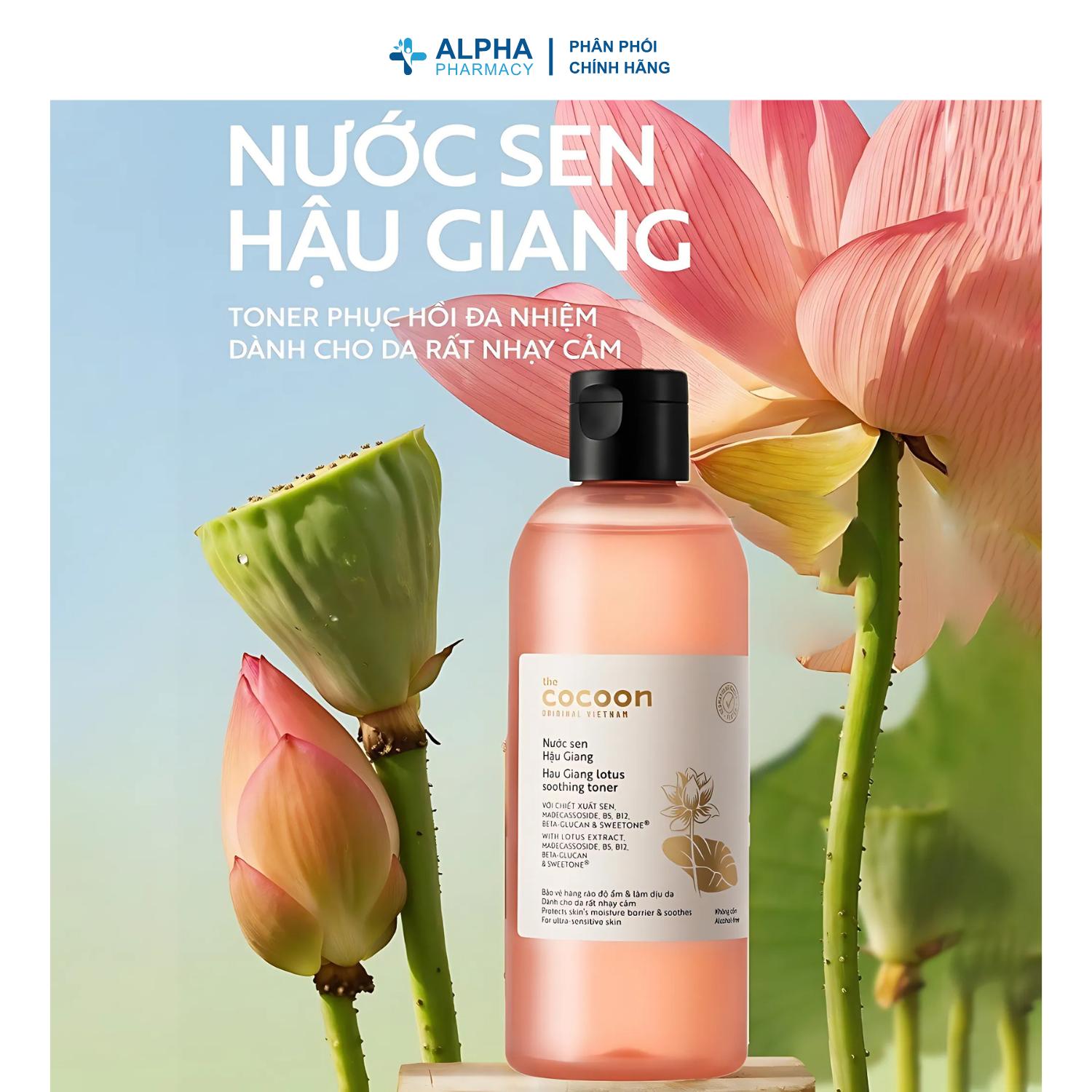 Nước Cân Bằng Cocoon Sen Hậu Giang Làm Dịu Da Nhạy Cảm – 310ml - Image 3
