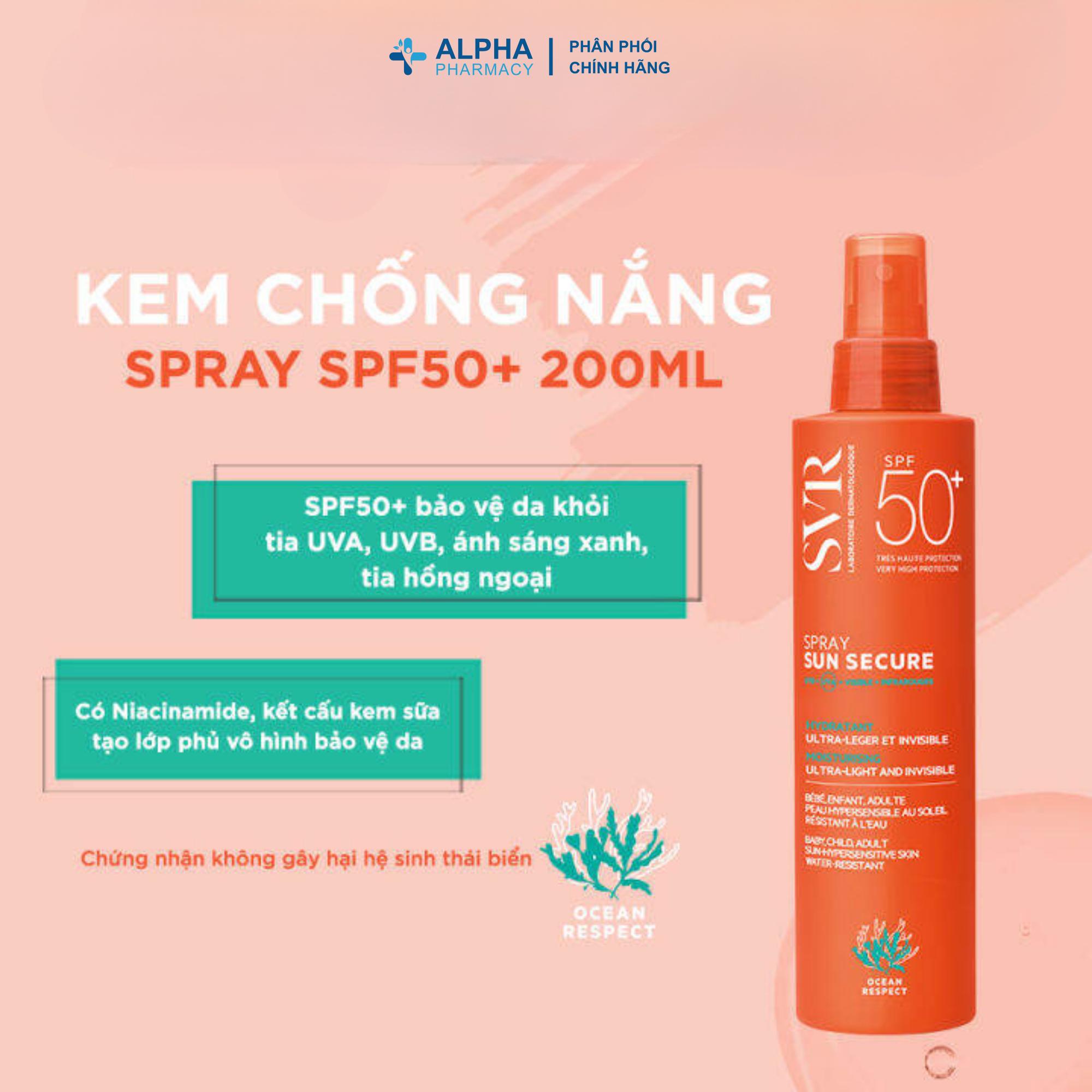 Xịt Chống Nắng SVR Sun Secure Spray SPF50+ Dành Cho Mặt – 200ml - Image 2