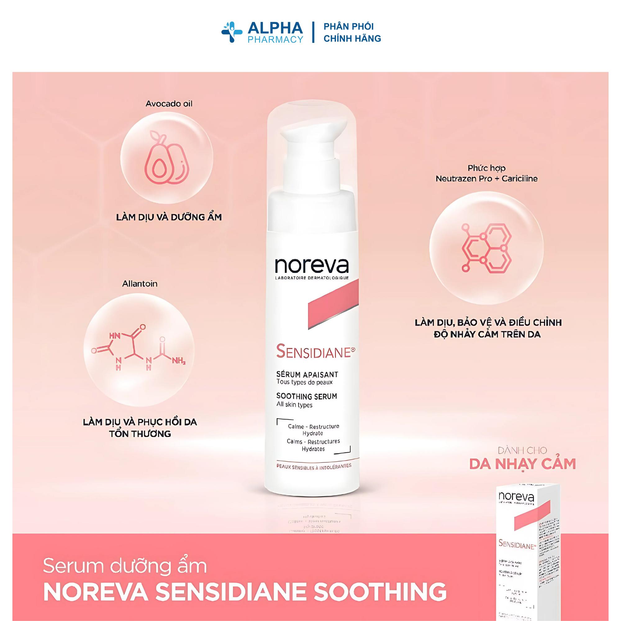 Serum Dưỡng Ẩm Noreva Sensidiane Soothing Cho Da Nhạy Cảm – 30ml - Image 3