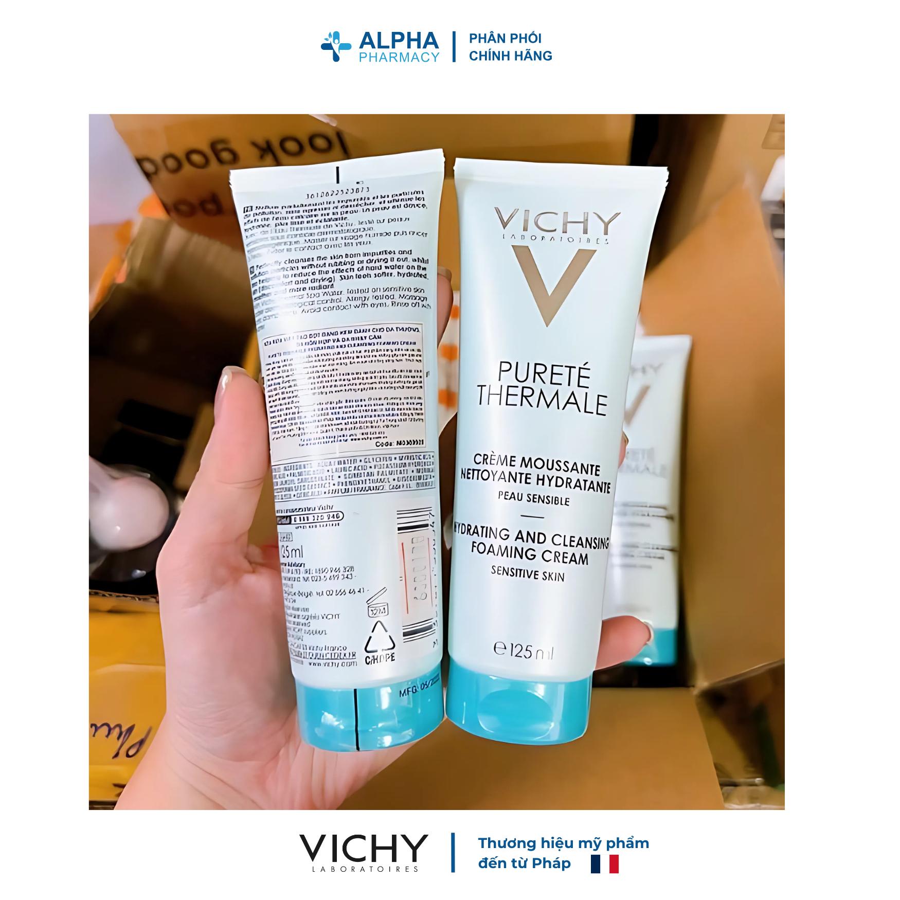 Sữa Rửa Mặt Vichy Pureté Thermale Foaming Cream Làm Sạch & Cấp Ẩm Dạng Tạo Bọt – 125ml - Image 5