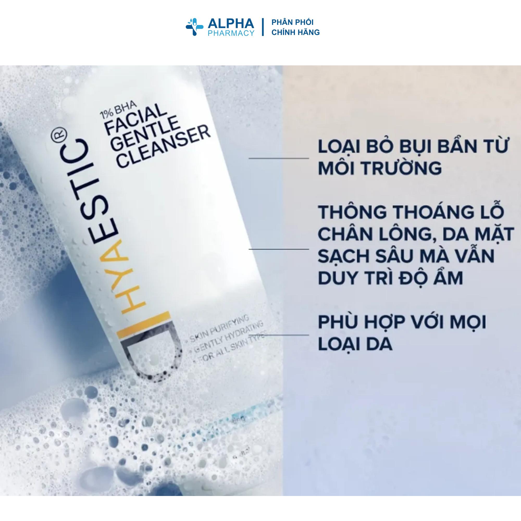 Sữa Rửa Mặt Dịu Nhẹ Sạch Sâu Hyaestic 1% BHA Gentle Cleanser - 50ml/150ml - Image 2