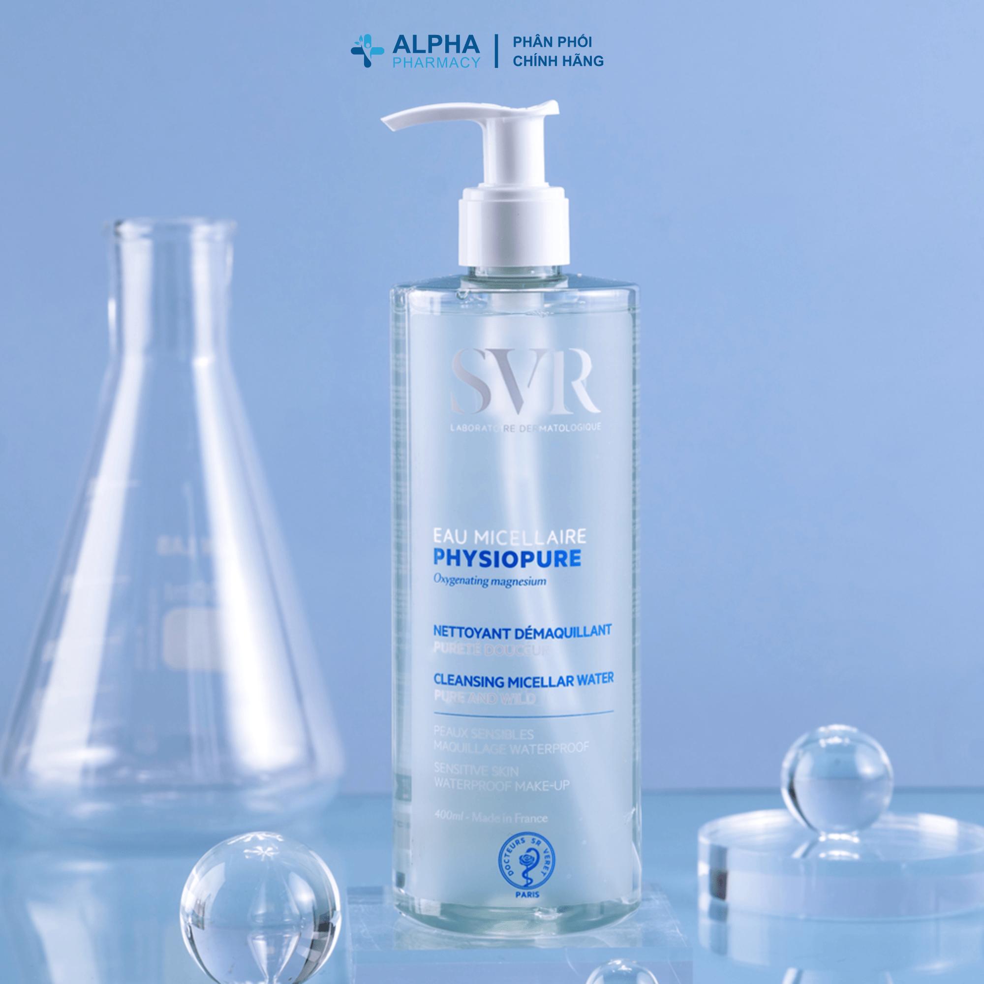 Nước Tẩy Trang SVR Physiopure Eau Micellaire Làm Sạch Bụi Bẩn & Lớp Trang Điểm – 75ml/200ml/400ml - Image 4