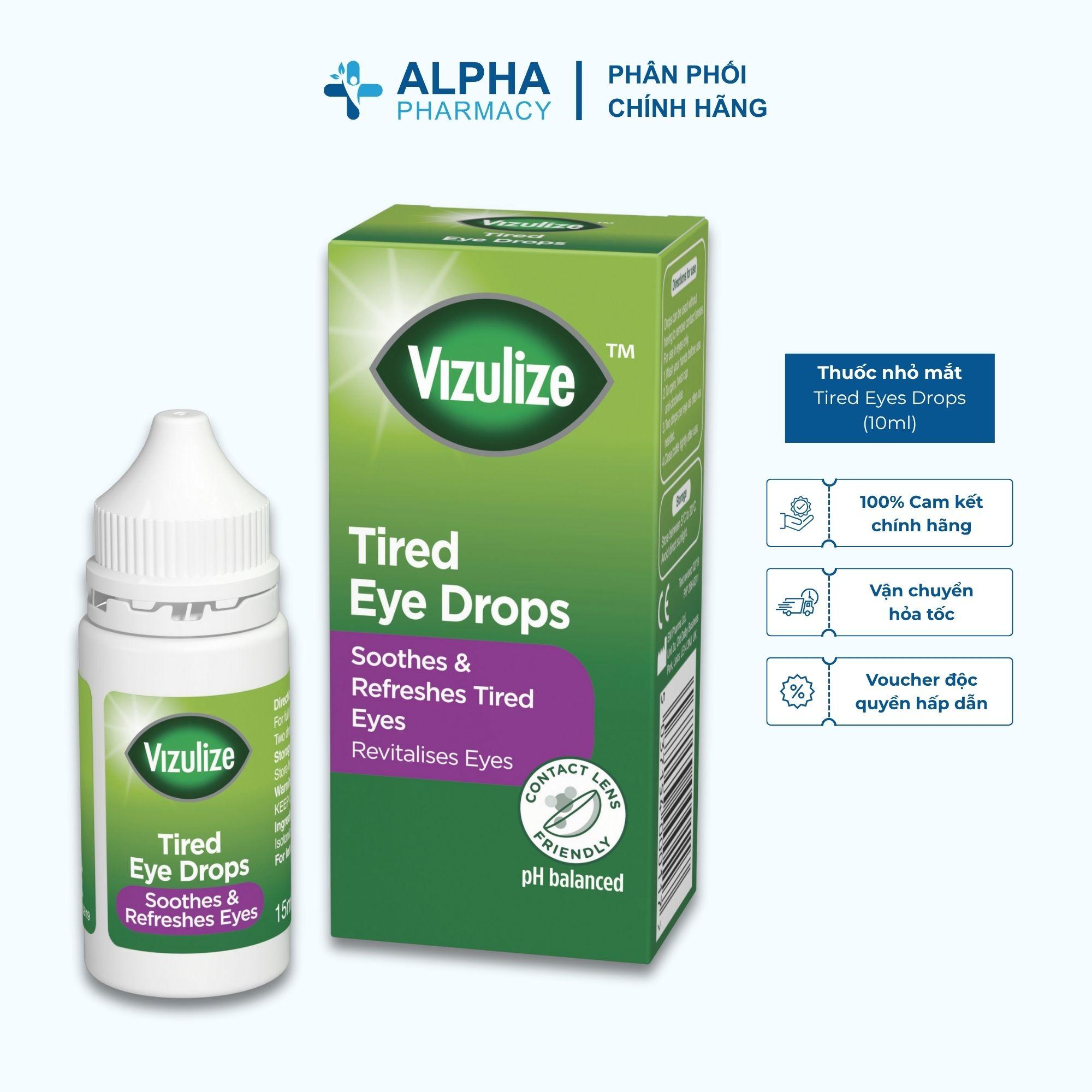 Vizulize Tired Eyes Drops Làm Dịu Và Phục Hồi Mắt Căng Thẳng - 10ml