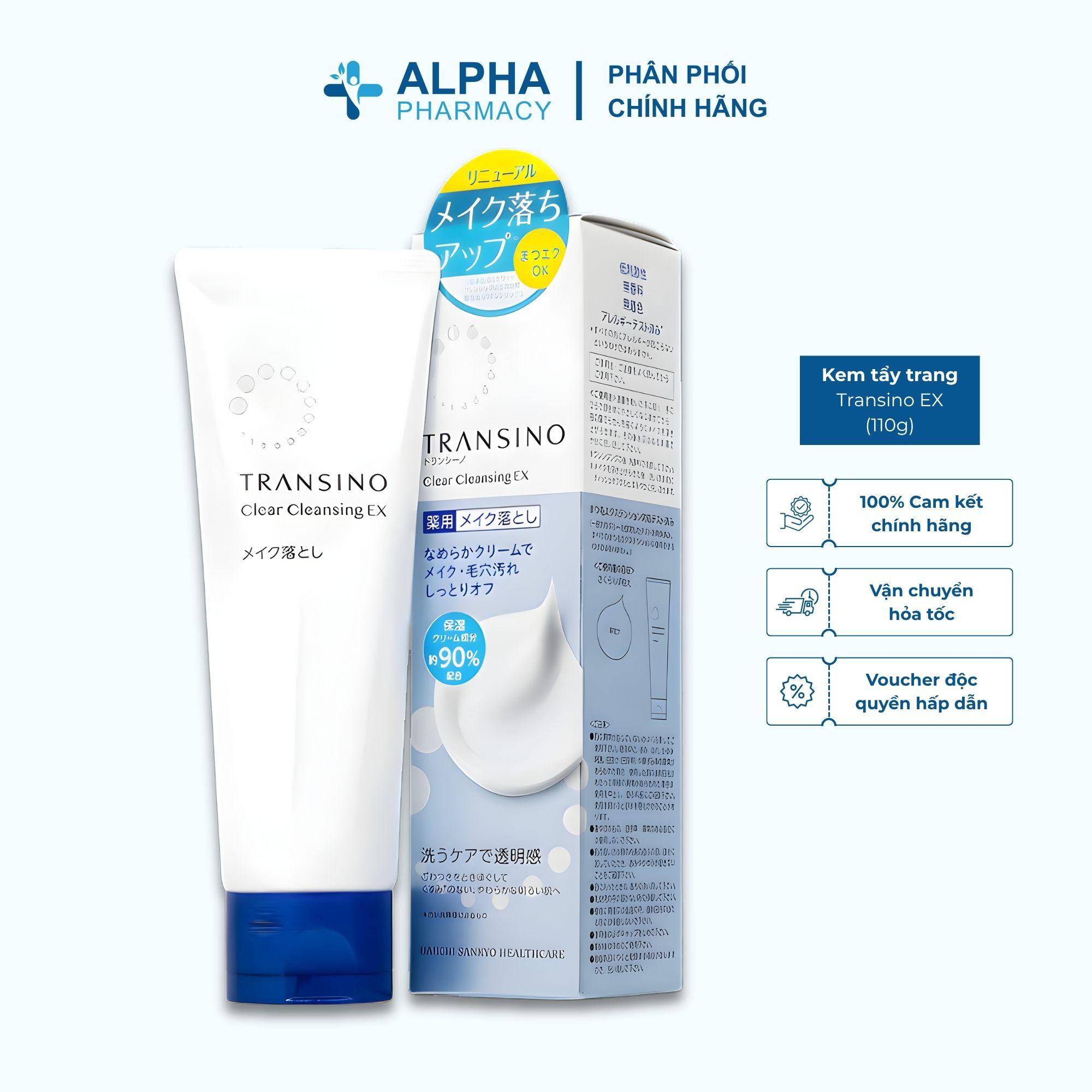 Kem Tẩy Trang Transino EX Làm Sạch Sâu, Dưỡng Trắng Da – 110g