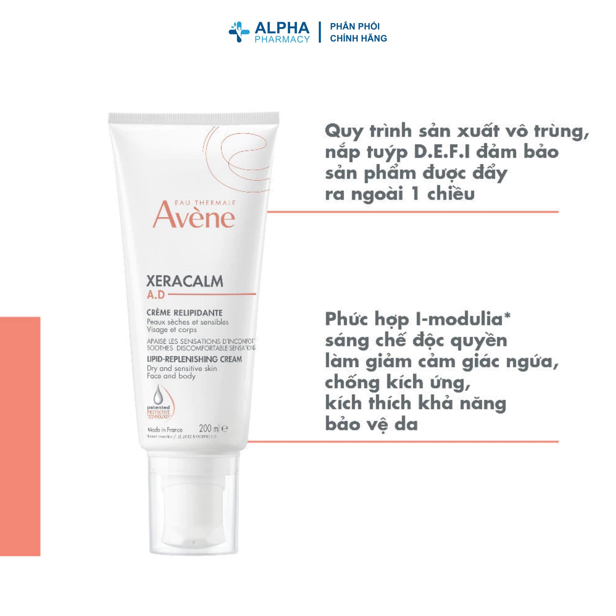 Kem Dưỡng Ẩm Avene Xeracalm A.D Lipid - Replenishing Chuyên Sâu Dành Cho Da Khô Và Da Nhạy Cảm - 200ml - Image 4