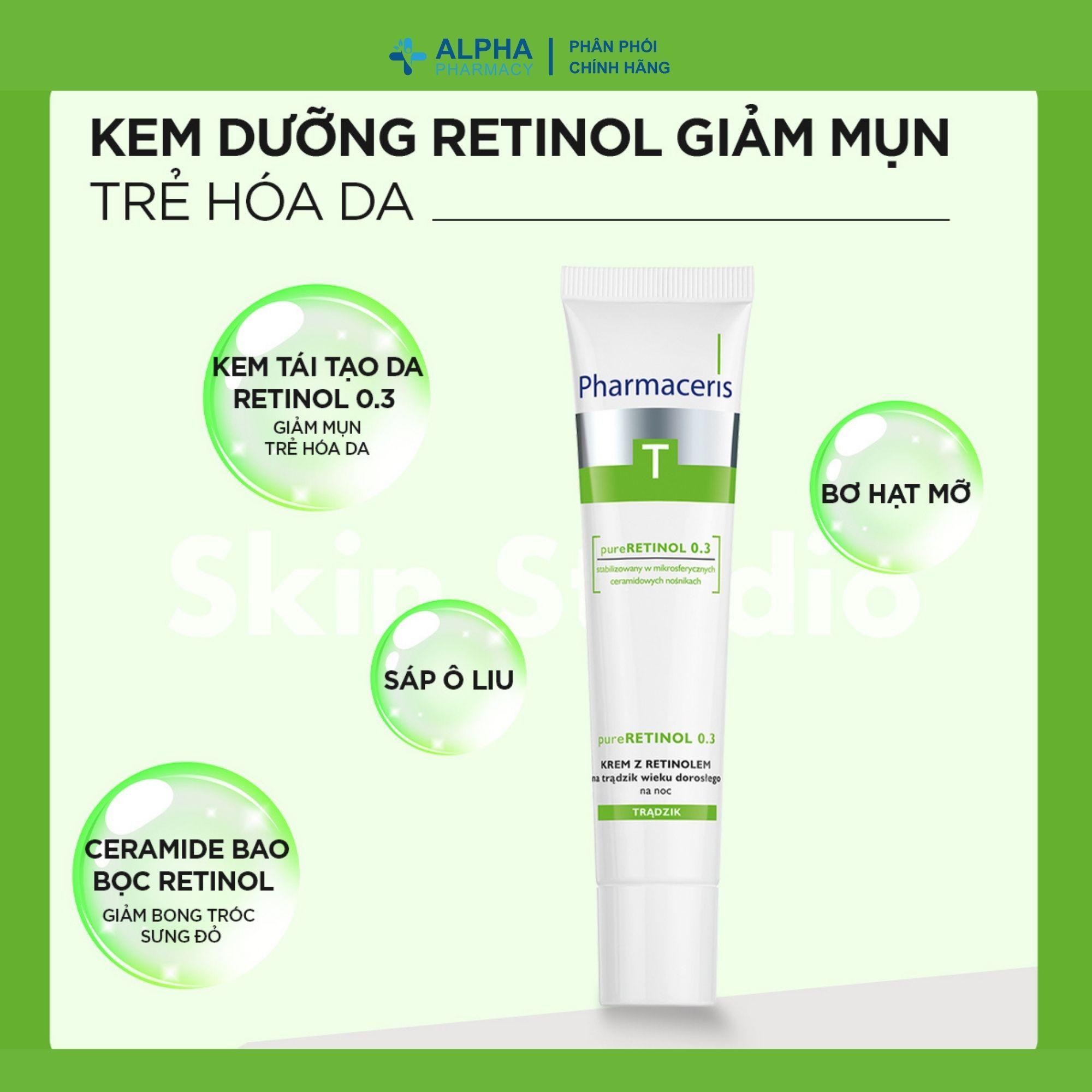 Kem Dưỡng Da Đêm Pharmaceris Retinol 0.3 Tái Tạo Da, Giảm Nếp Nhăn – 40ml - Image 5