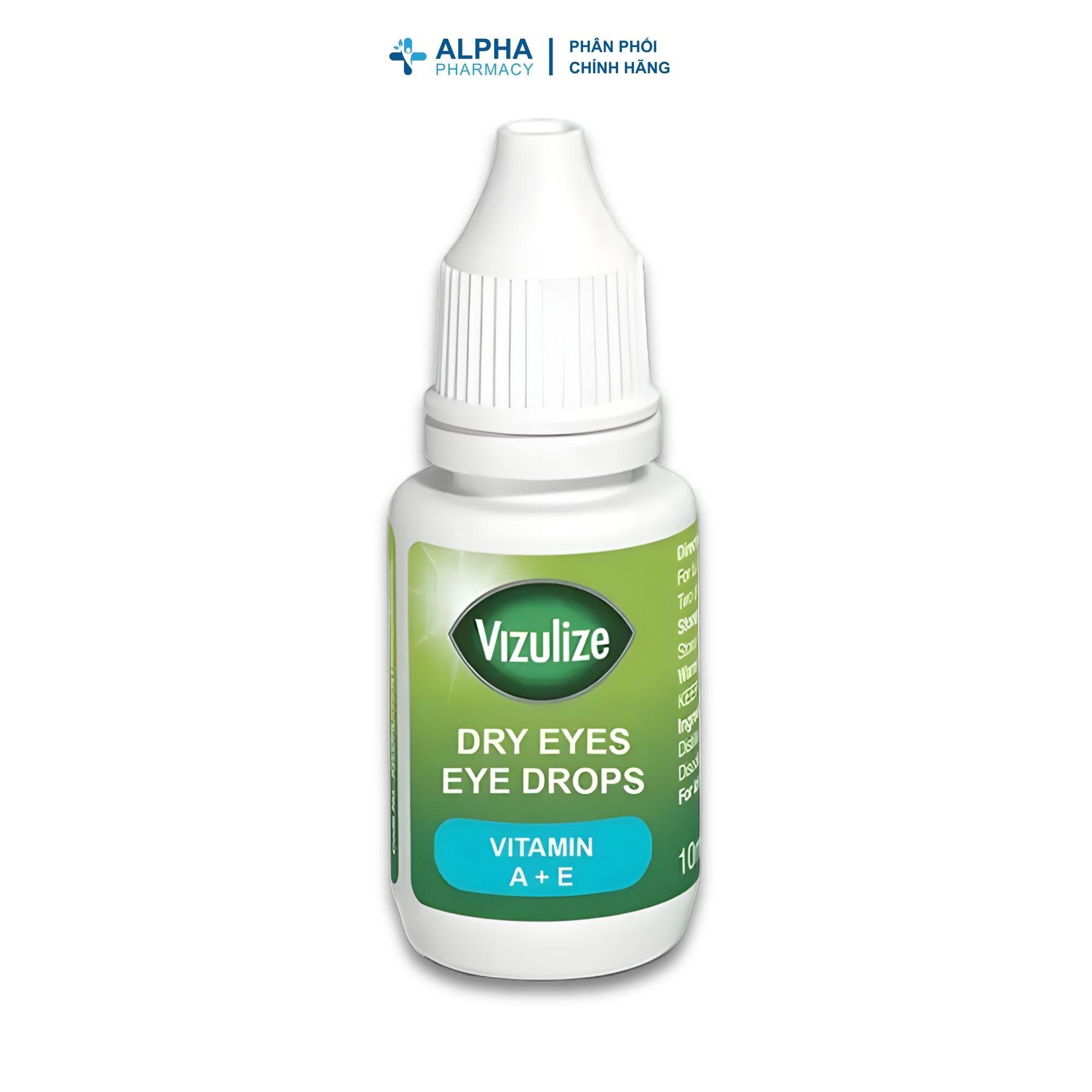 VIZULIZE Vitamin A+E Cho Mắt Khô Giảm Khô Rát, Mỏi Mắt - 10ml - Image 4