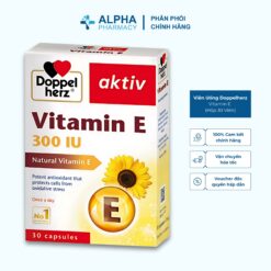 Viên Uống Doppelherz Vitamin E Chống Oxy Hóa, Bảo Vệ Sức Khỏe Tim Mạch – Hộp 30 Viên