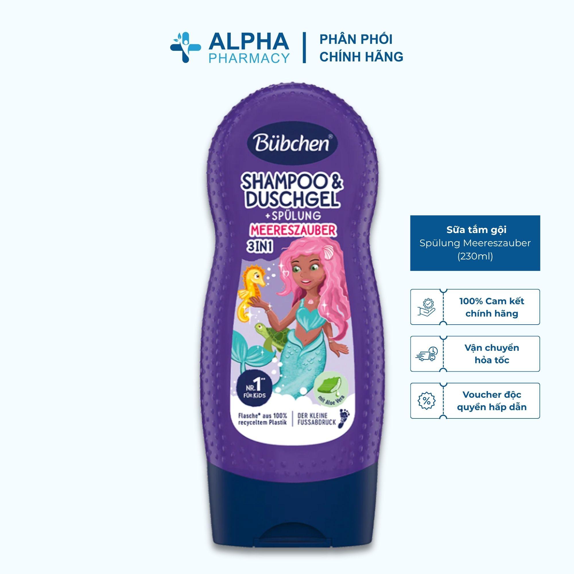 Sữa Tắm Gội Cho Trẻ Em Bubchen Shampoo & Duschgel Spülung Meereszauber – 230ml