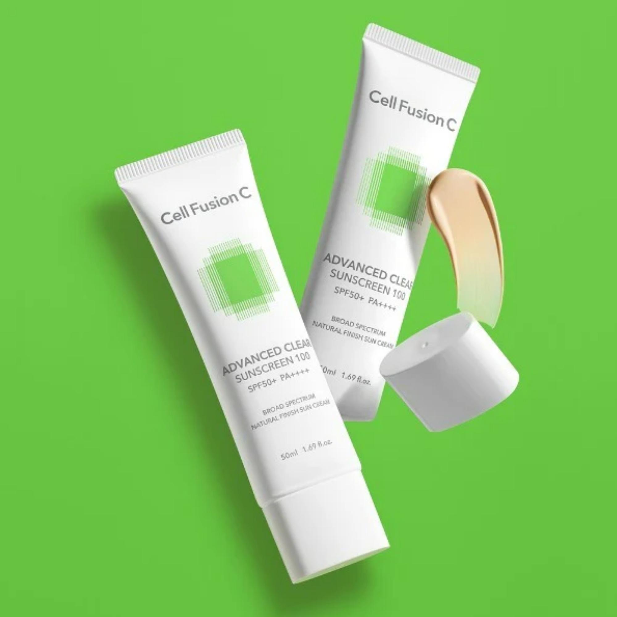Kem Chống Nắng Cell Fusion C Advanced Sunscreen 100 SPF50+/PA++++ – 50ml (Xanh Lá) - Image 3