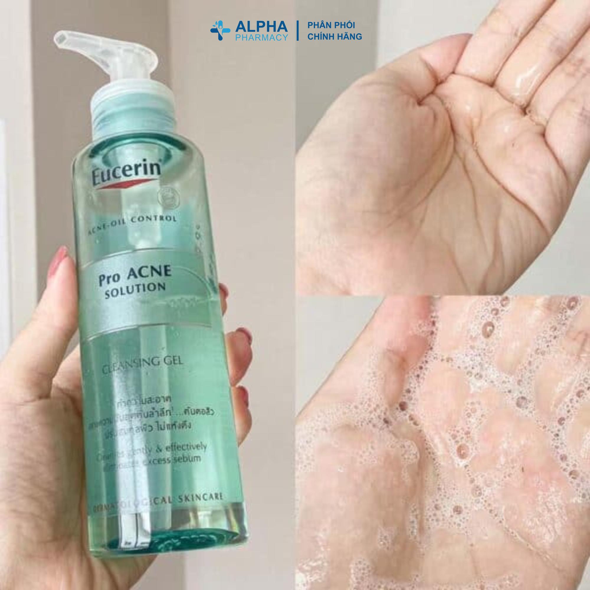 Gel Rửa Mặt Eucerin ProACNE Cleansing Gel Cho Da Dầu Mụn, Làm Sạch Sâu & Giảm Nhờn – 75ml/200ml/400ml - Image 7