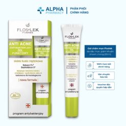 Gel chấm mụn Floslek cho da dầu mụn, giảm khuẩn nhanh chóng - Floslek Anti Acne 20ml