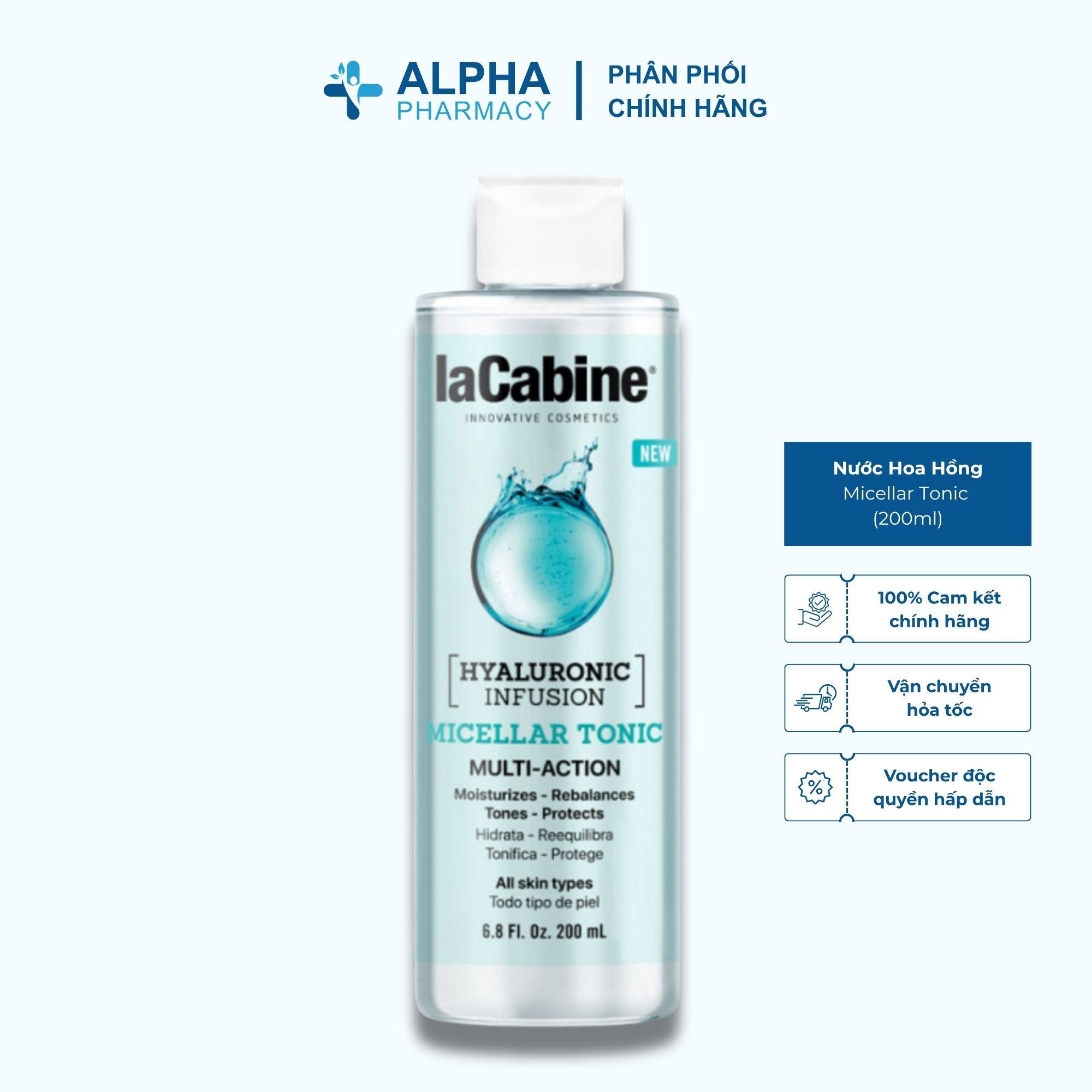 Nước Hoa Hồng LaCabine Micellar Tonic Cấp Ẩm, Dịu Nhẹ Cho Mọi Loại Da – 200ml