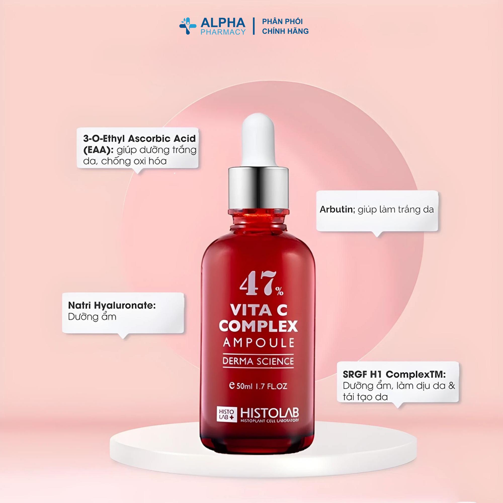 Tinh Chất Dưỡng Trắng Da Histolab Vita C Complex Ampoule 47% Serum Tăng Sinh Collagen, Căng Bóng Da – 50ml - Image 3