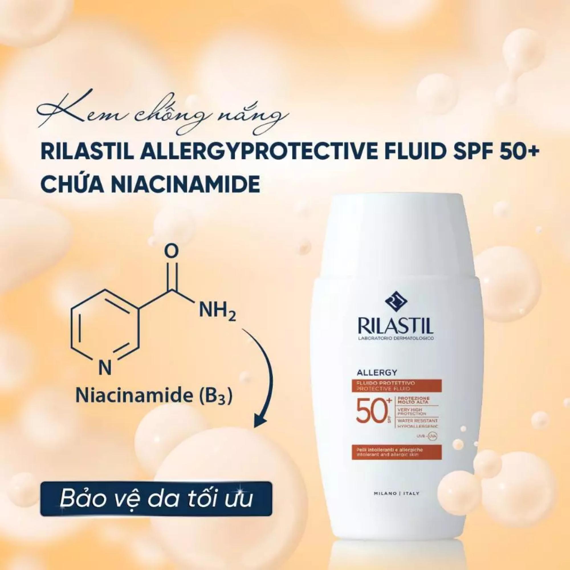 Kem Chống Nắng Cho Da Nhạy Cảm Rilastil Allergy Protector Fluid 100 – SPF 50+ PA++++ – 50ml - Image 3