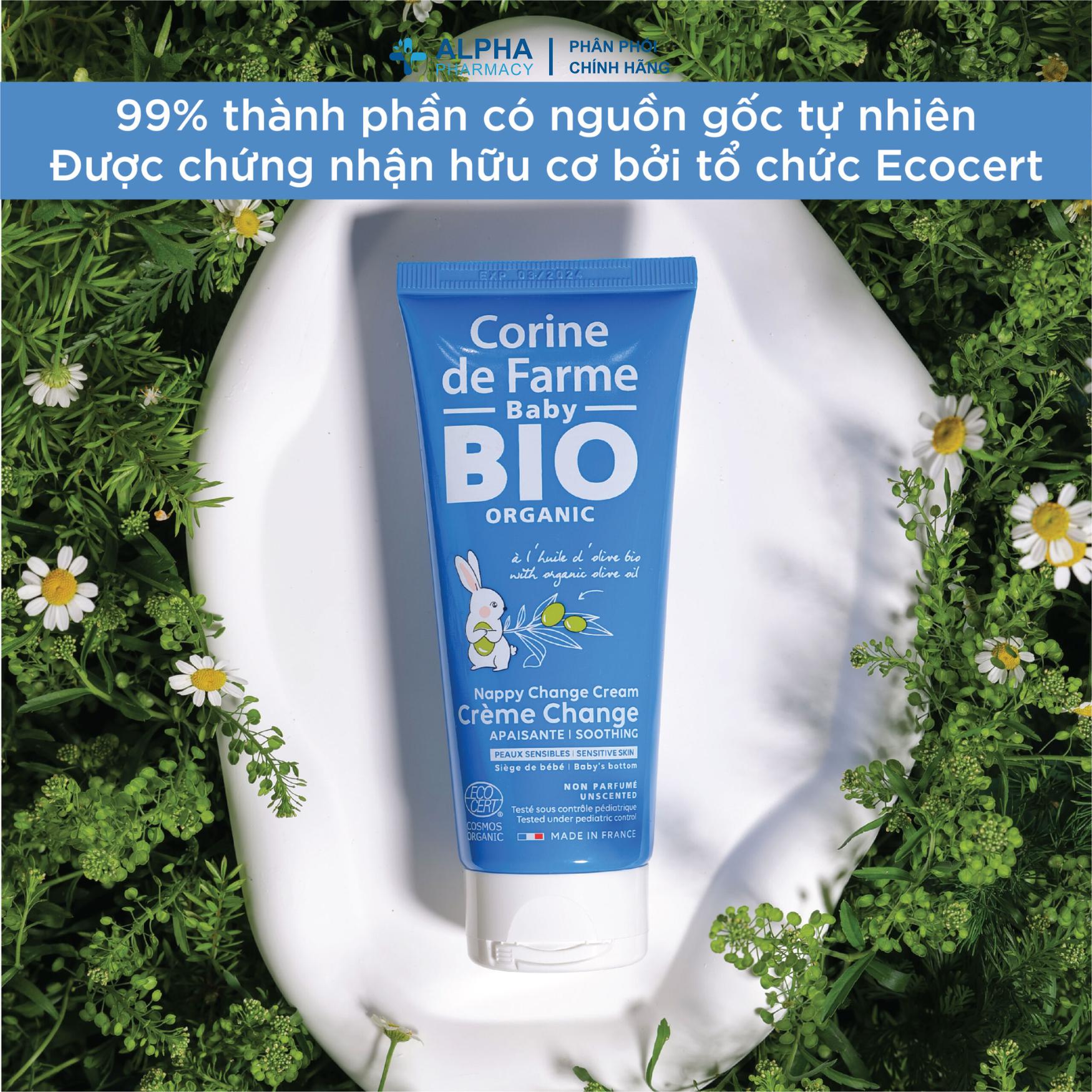 Kem Hăm Tã Hữu Cơ Corine De Farme Organic Soothing Nappy Change Cream – 100ml - Image 3