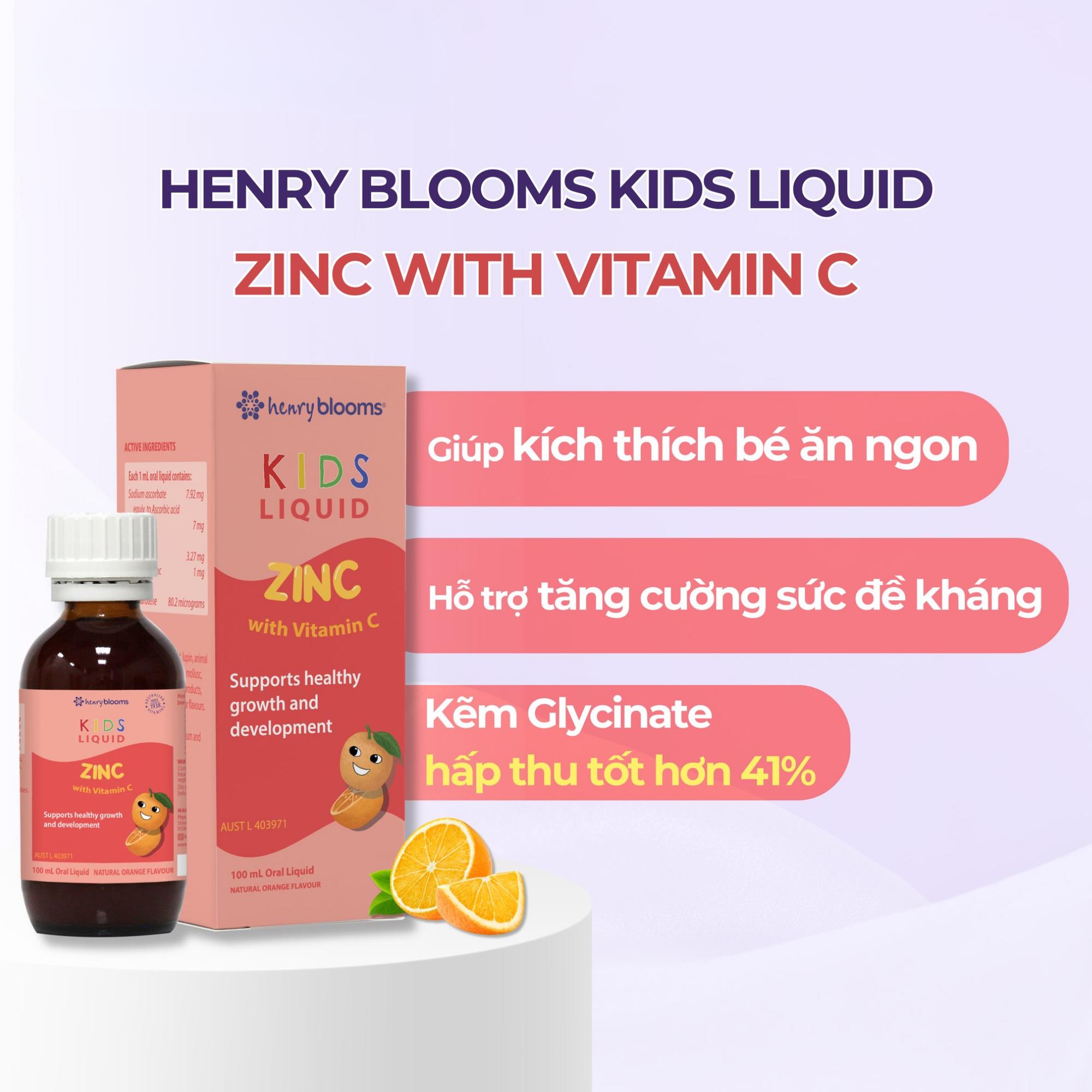 Siro Henry Blooms Kids Liquid Zinc With Vitamin C - 100ml - Image 3