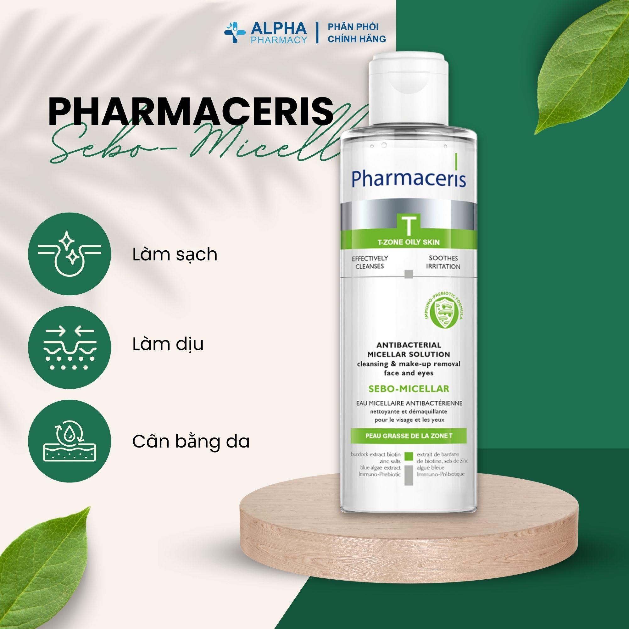 Nước Tẩy Trang Pharmaceris Sebo-Micellar Làm Sạch Da Dầu, Da Mụn – 200ml - Image 3