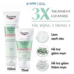 Alternative view of Gel Rửa Mặt Eucerin ProACNE 3X Treatment Gel To Foam Cleanser Làm Sạch Sâu & Giảm Mụn – 75ml/150ml/400ml