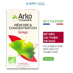 Alternative view of Viên Uống Bổ Não Arkopharma Ginkgo 150VG Bio Hỗ Trợ Trí Nhớ - Hộp 150 Viên