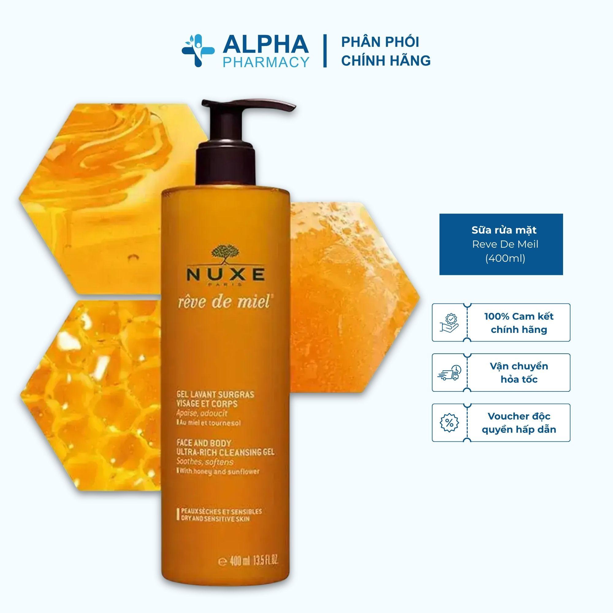 Sữa Rửa Mặt Nuxe Mật Ong Reve De Meil - 400ml