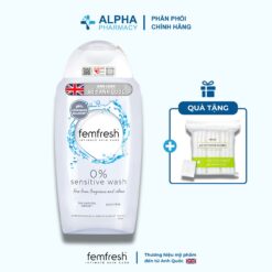 Dung Dịch Vệ Sinh Phụ Nữ Femfresh 0% Sensitive Intimate Wash Cho Da Nhạy Cảm – 250ml