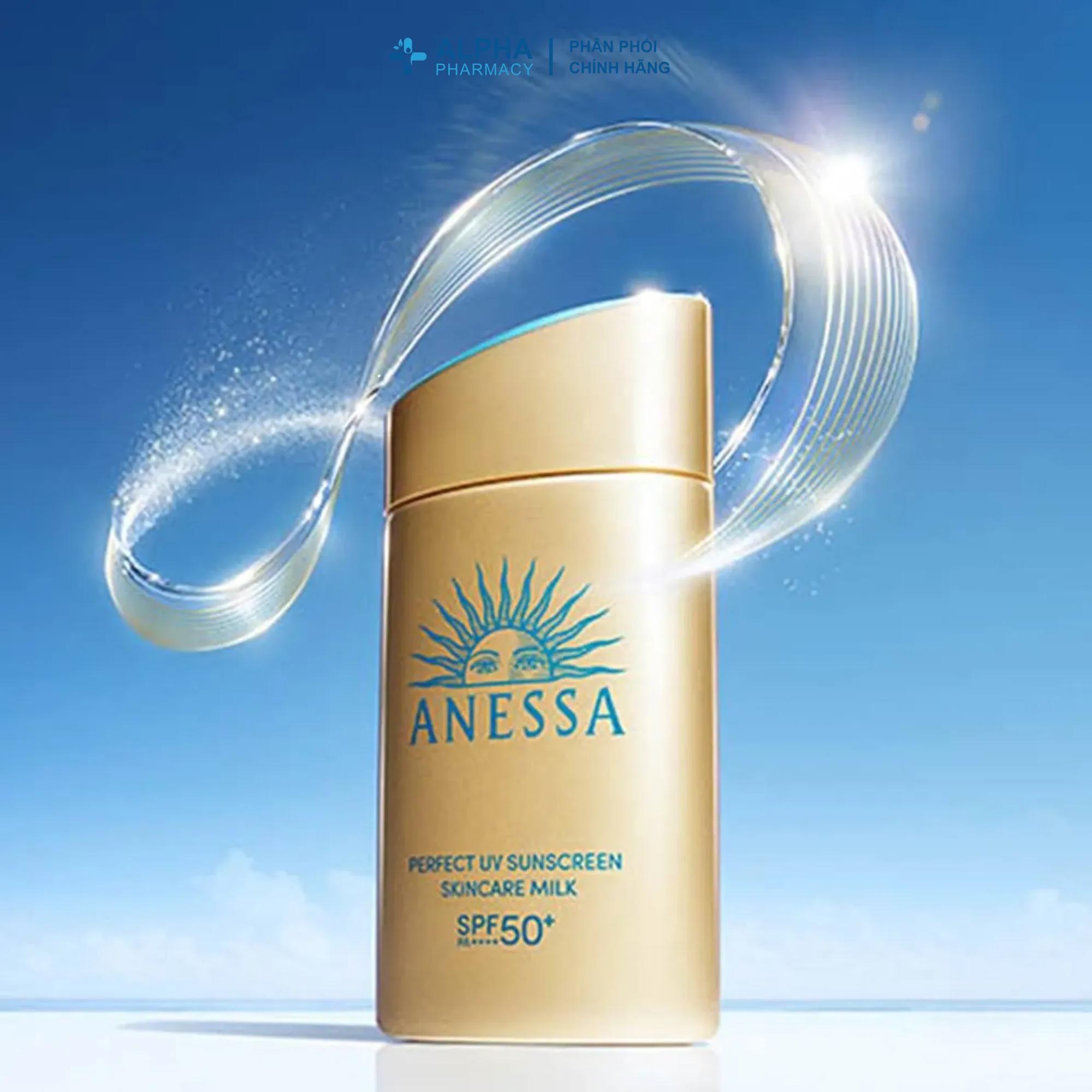 Sữa Chống Nắng Anessa Perfect UV Sunscreen Skincare Milk N SPF50+ PA++++ Dưỡng Da Kiềm Dầu - 12ml/60ml (Bản Mới) - Image 4