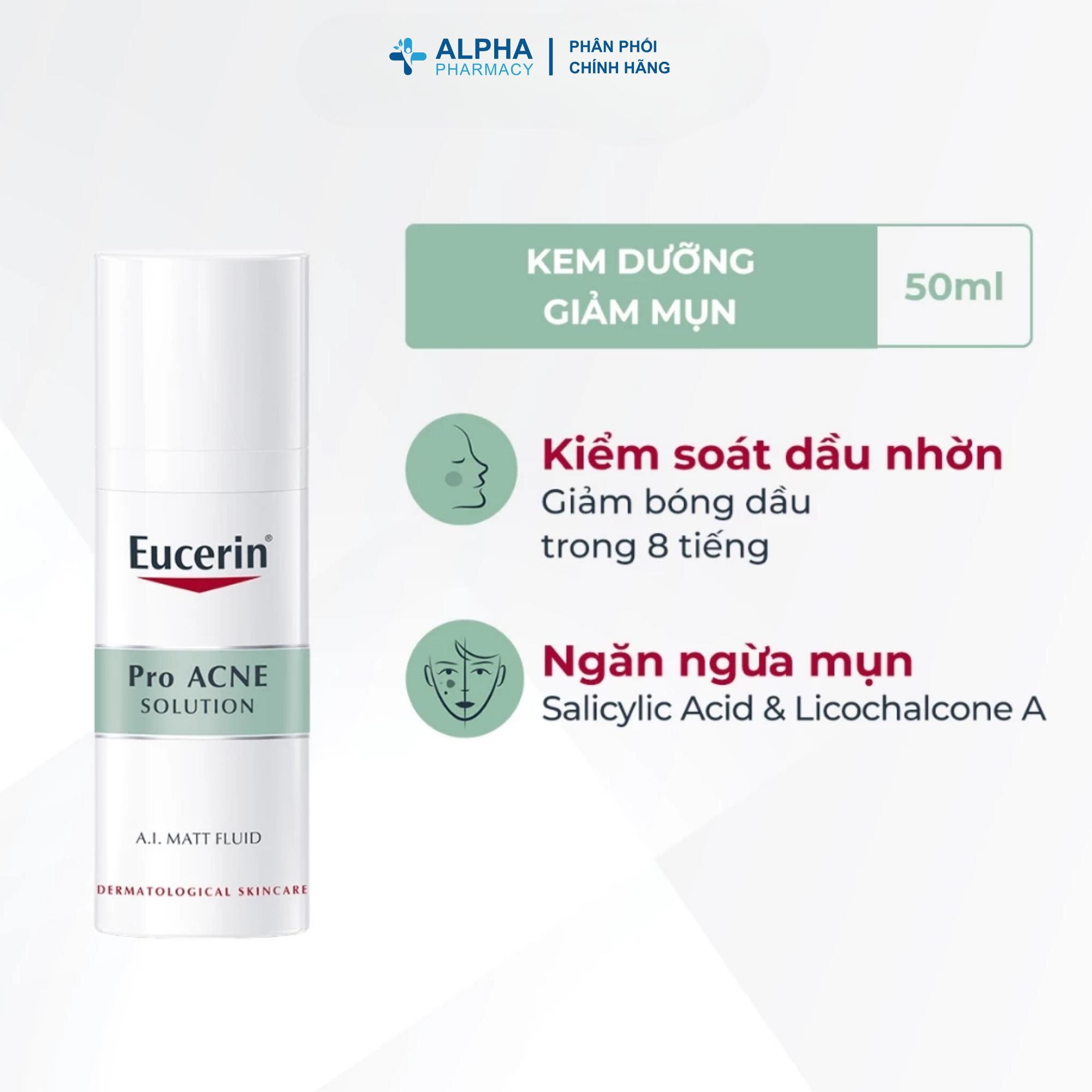 Kem Kiểm Soát Và Ngăn Ngừa Mụn Eucerin Pro Acne A.I. Matt Fluid - 50ml - Image 2