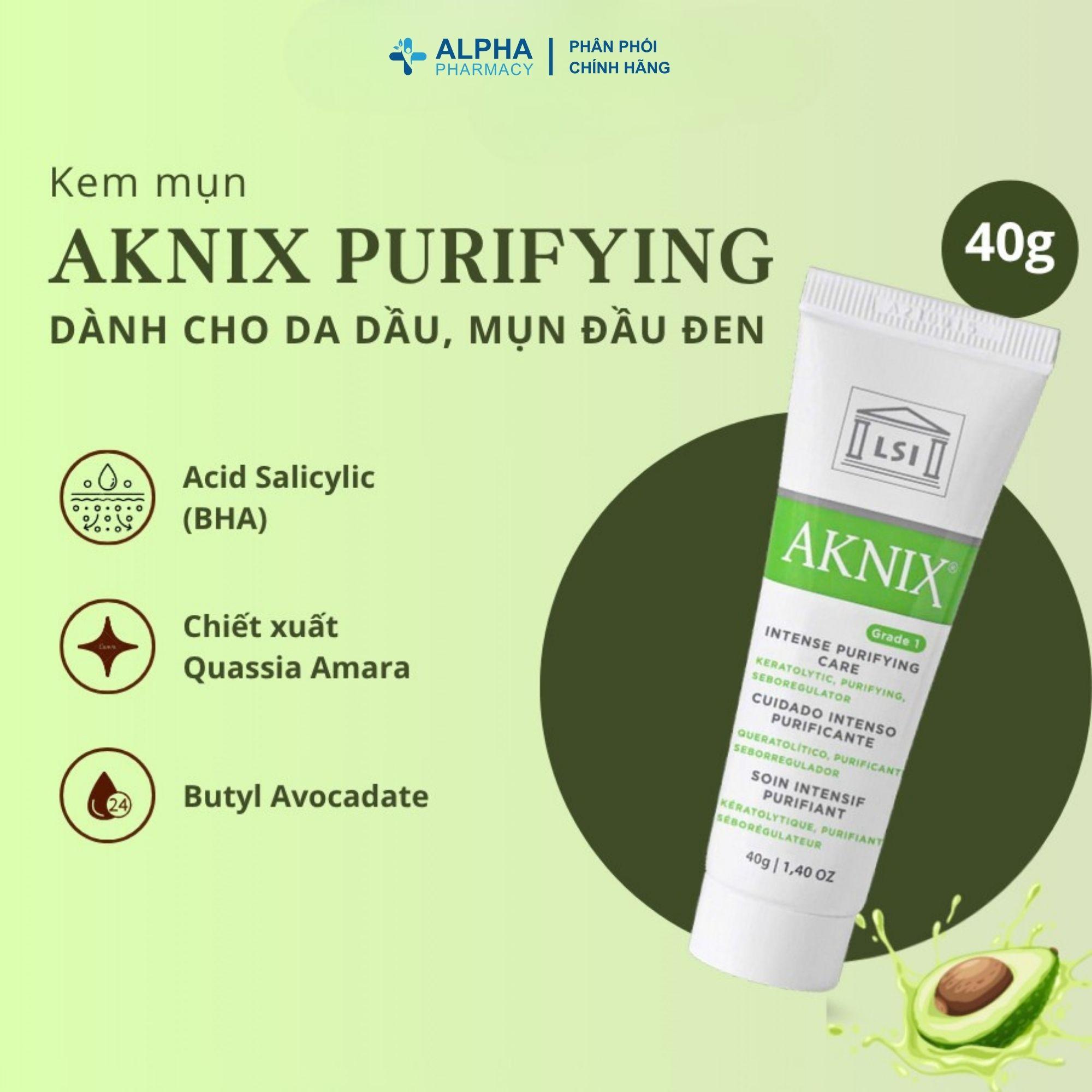Kem Giảm Mụn Không Viêm Aknix Purifying Giúp Giảm Nhờn, Ngăn Ngừa Mụn Ẩn – 40g - Image 4
