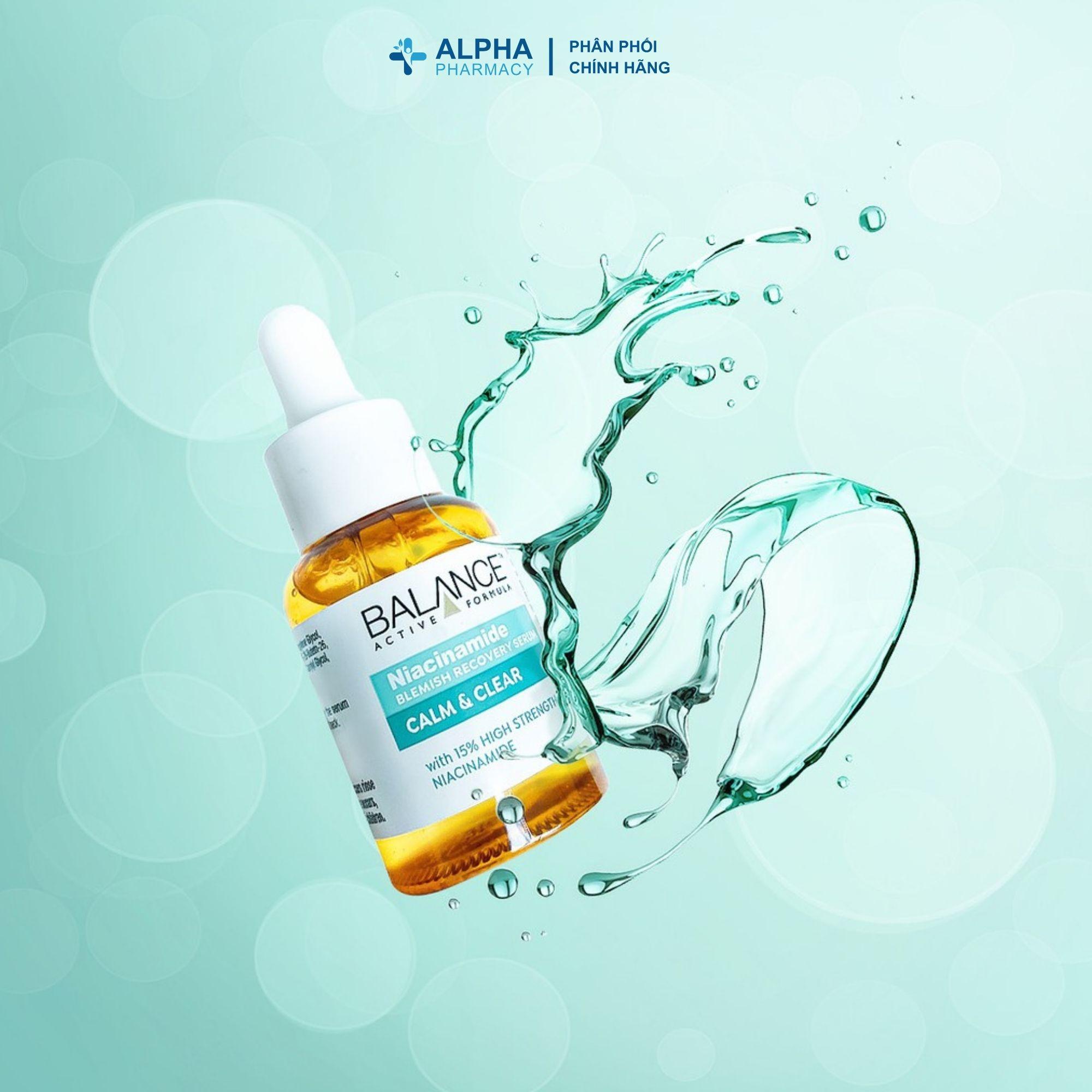 Tinh Chất Balance Active Formula Niacinamide Blemish Recovery Serum Calm & Clear Ngừa Mụn, Mờ Thâm – 30ml - Image 2