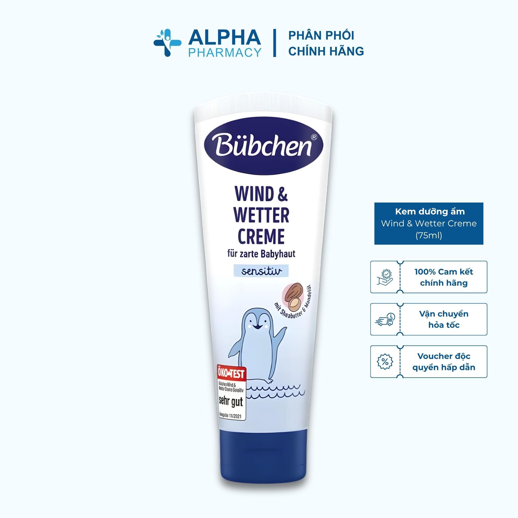 Kem Dưỡng Ẩm Chống Nẻ Bảo Vệ Da Bé Bubchen Wind & Wetter Creme – 75ml