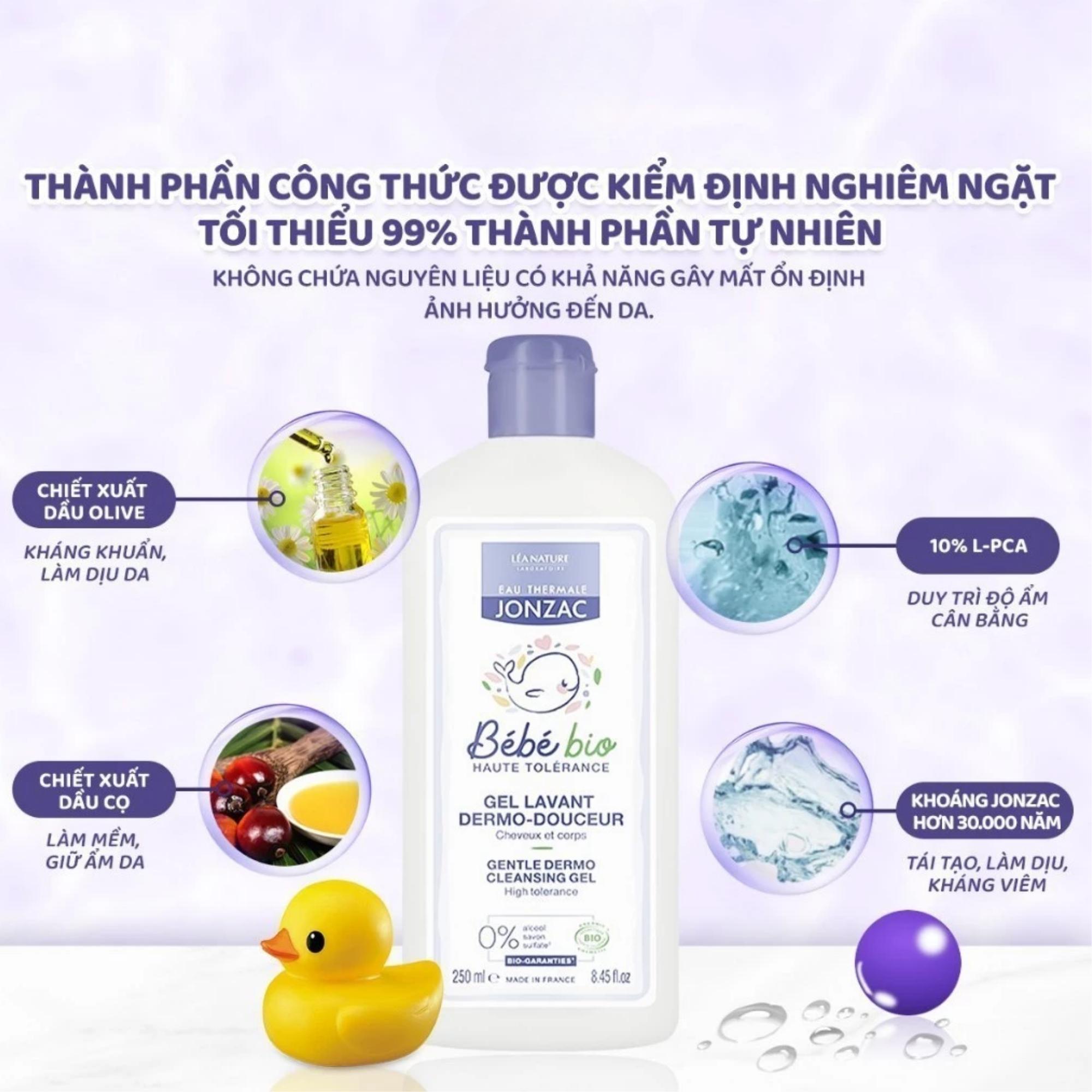Gel Tắm Gội Hữu Cơ Jonzac Dành Cho Bé Từ Sơ Sinh 250ml/500ml - Image 3