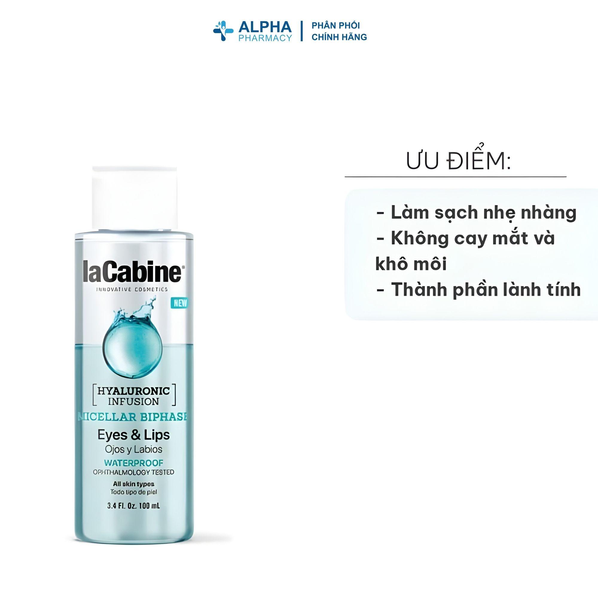 Tẩy Trang 2 Pha Mắt Môi LaCabine Micellar Biphase Làm Sạch Nhẹ Dịu – 100ml - Image 3