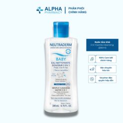 Nước Tắm Khô Neutraderm 3 In 1 Gentle Cleansing Water Hair Face & Body Không Cần Xả Nước – 200ml