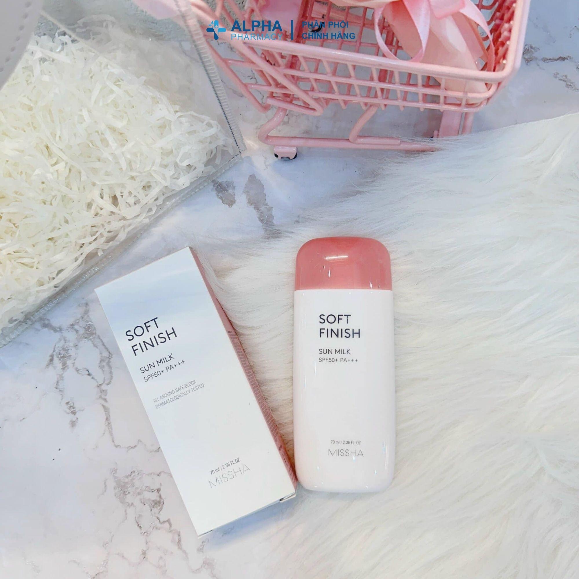 Kem Chống Nắng Missha All Around Safe Block Soft Finish Sun Milk Spf50+ PA+++ - 70ml (Hồng) - Image 3