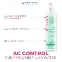Alternative view of Nước Tẩy Trang Topicrem AC Control Purifying Micellar Water Cho Da Dầu, Da Hỗn Hợp Và Da Mụn - 200ml/400ml