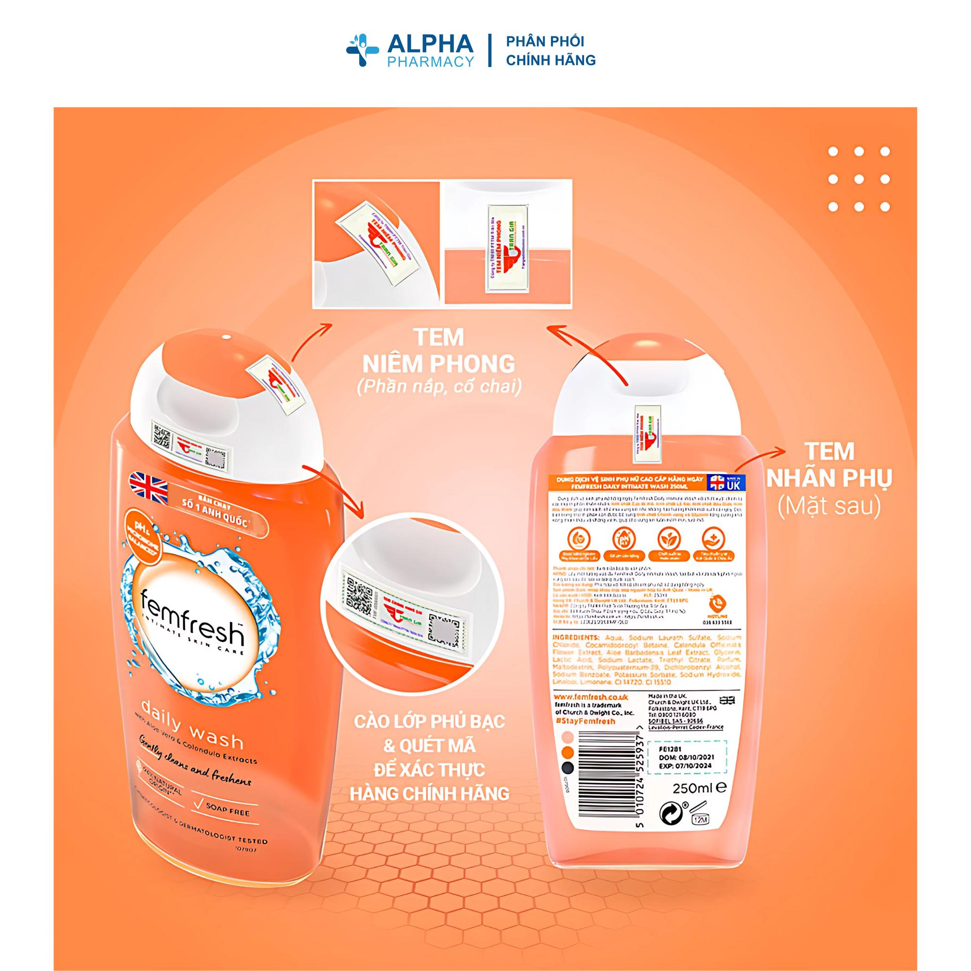 Dung Dịch Vệ Sinh Phụ Nữ Femfresh Daily Intimate Wash - 150ml/250ml - Image 4