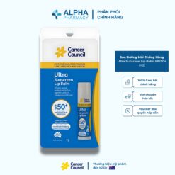 Son Dưỡng Môi Chống Nắng Cancer Council Ultra Suncreen Lip Balm SPF50+ Bảo Vệ & Dưỡng Ẩm Môi Hiệu Quả - 4g