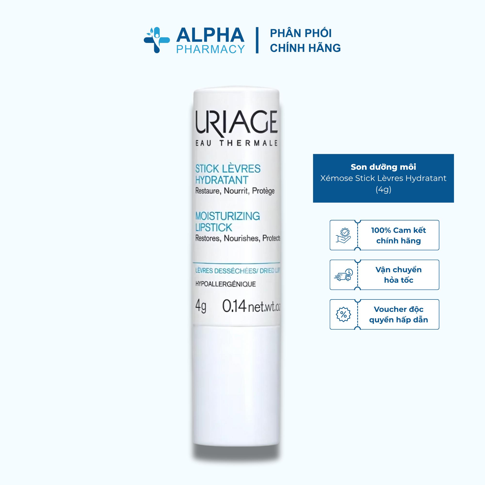 Son Dưỡng Môi Uriage Xémose Stick Lèvres Hydratant Dành Cho Môi Khô & Nhạy Cảm – 4g