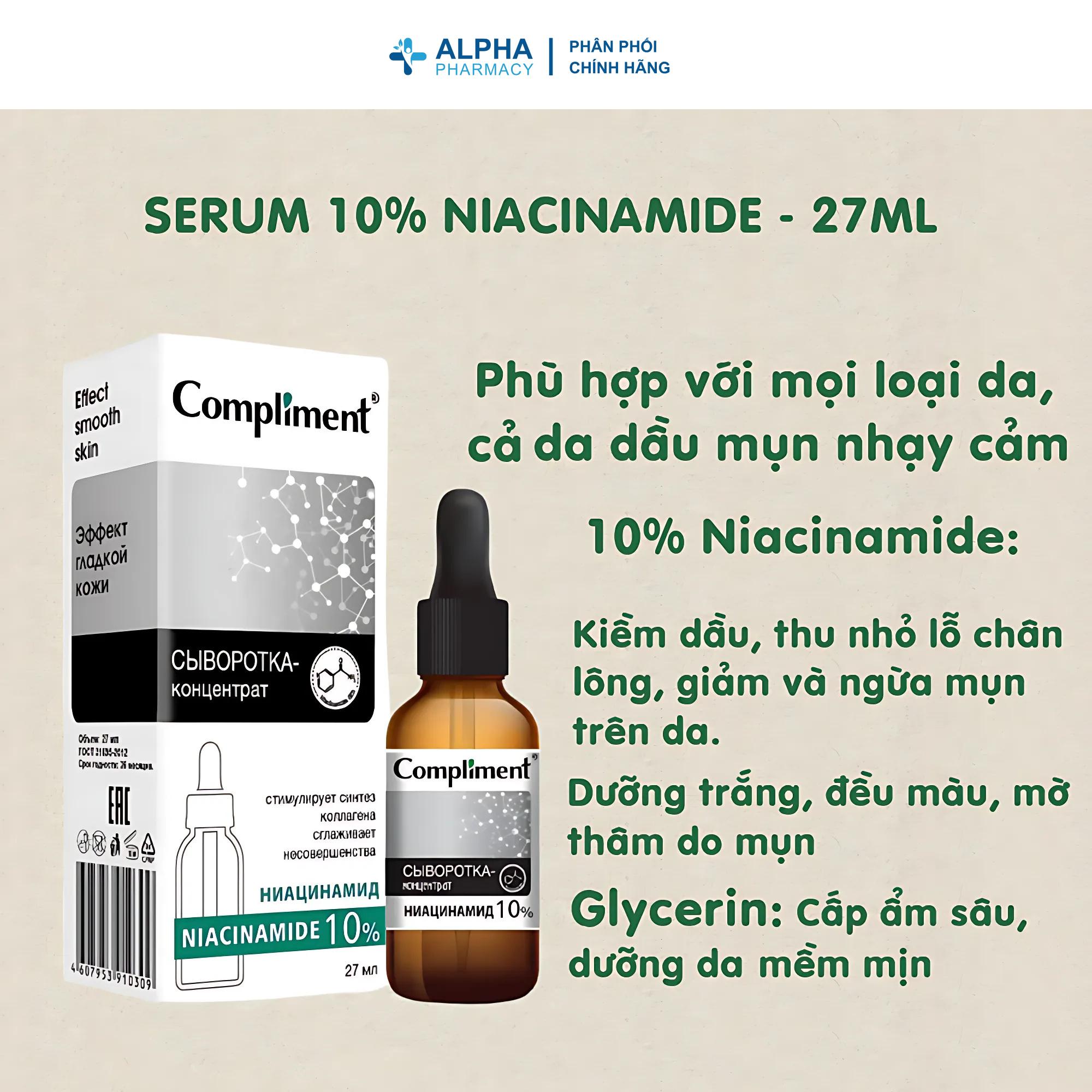 Tinh Chất Compliment Niacinamide 10% Effect Smooth Skin - 27ml - Image 2