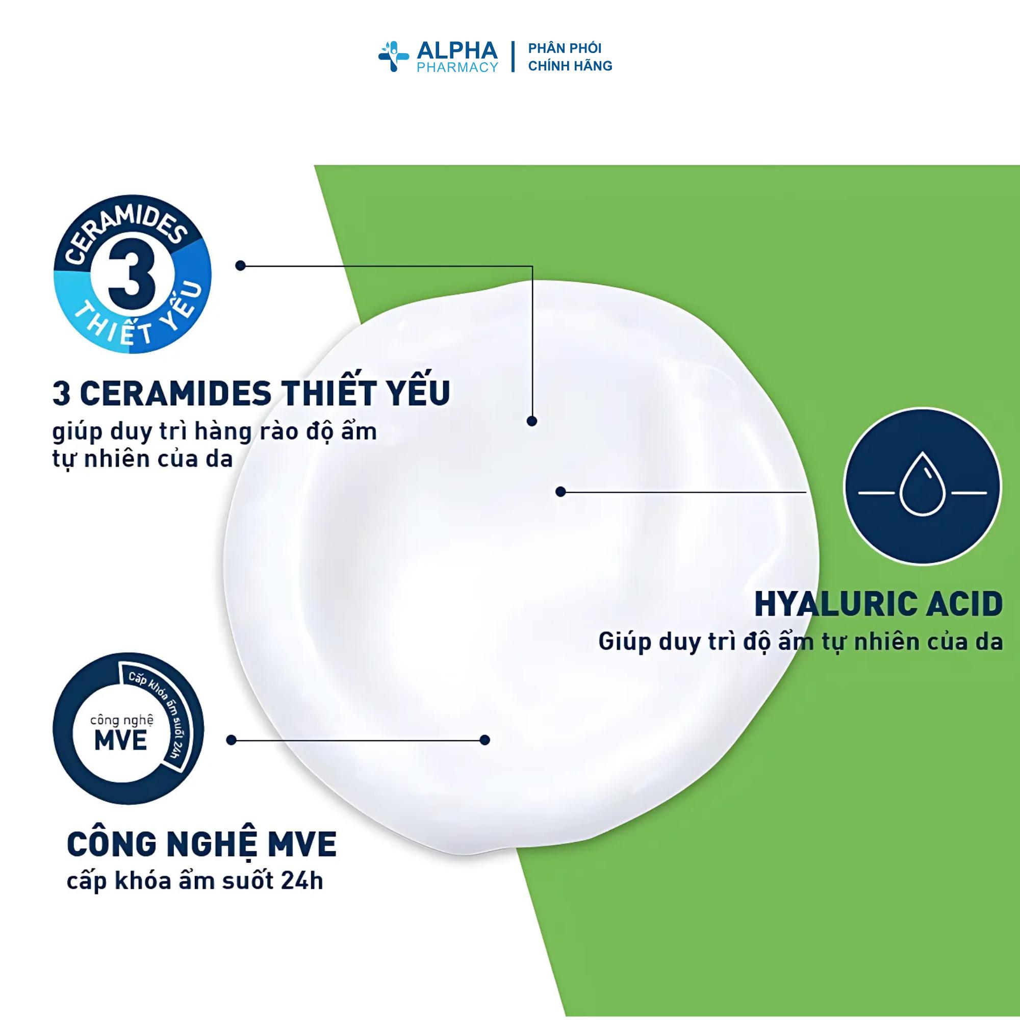 Sữa Rửa Mặt Cerave Hydrating Cleanser Làm Sạch & Cấp Ẩm Cho Da Khô - 88ml/236ml/473ml - Image 2