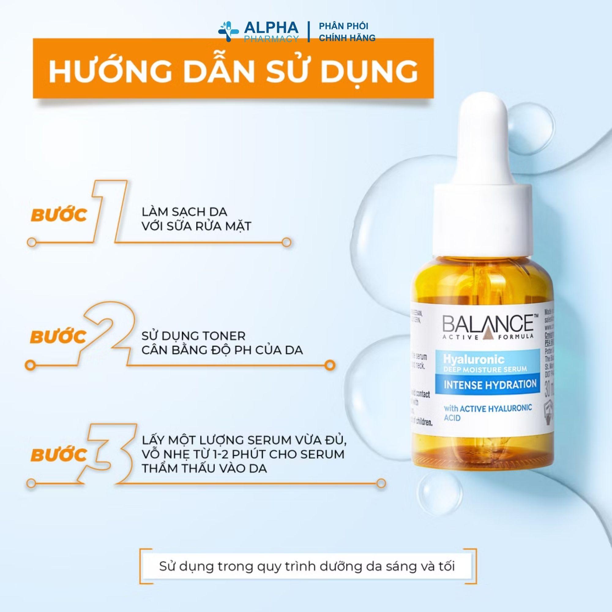 Tinh Chất Dưỡng Ẩm Sâu Balance Active Formula Hyaluronic Deep Moisture Serum – 30ml - Image 4