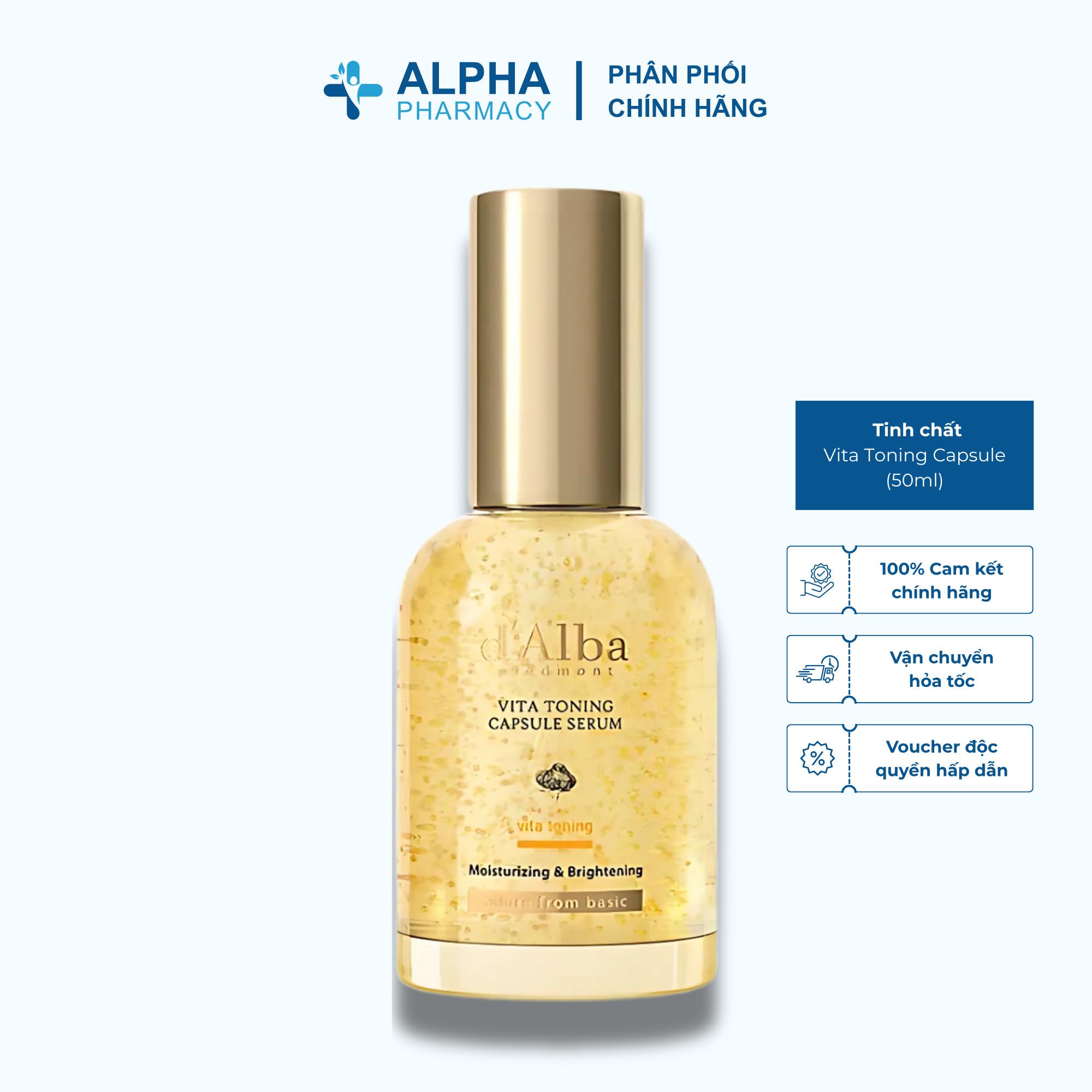 Tinh Chất d'Alba Viên Nang Dưỡng Sáng Da Vita Toning Capsule - 50ml