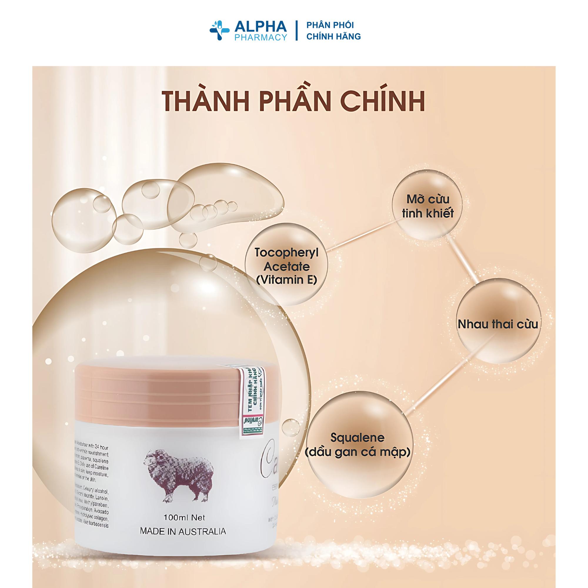 Kem Dưỡng Ẩm Careline Placenta Cream with Collagen & Vitamin E Giúp Nuôi Dưỡng & Phục Hồi Da – 100ml - Image 4