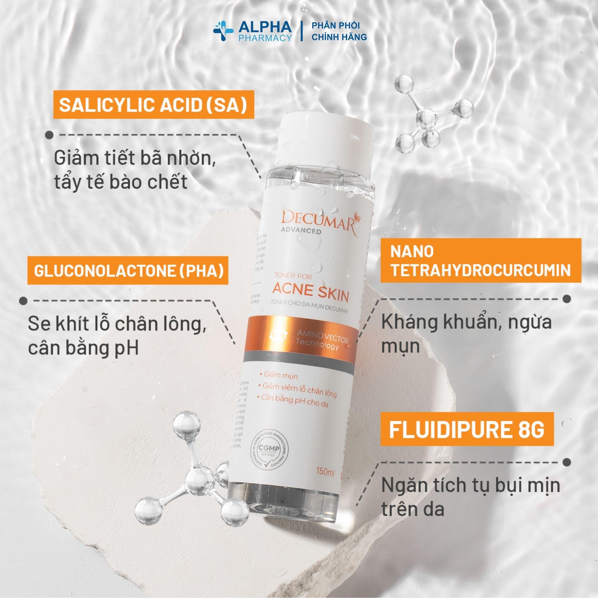 Toner Decumar Advanced Cân Bằng Da, Giảm Dầu Thừa Cho Da Mụn – 150ml - Image 2