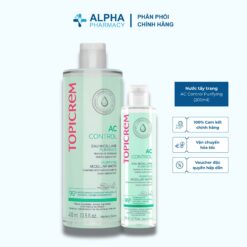 Nước Tẩy Trang Topicrem AC Control Purifying Micellar Water Cho Da Dầu, Da Hỗn Hợp Và Da Mụn - 200ml/400ml