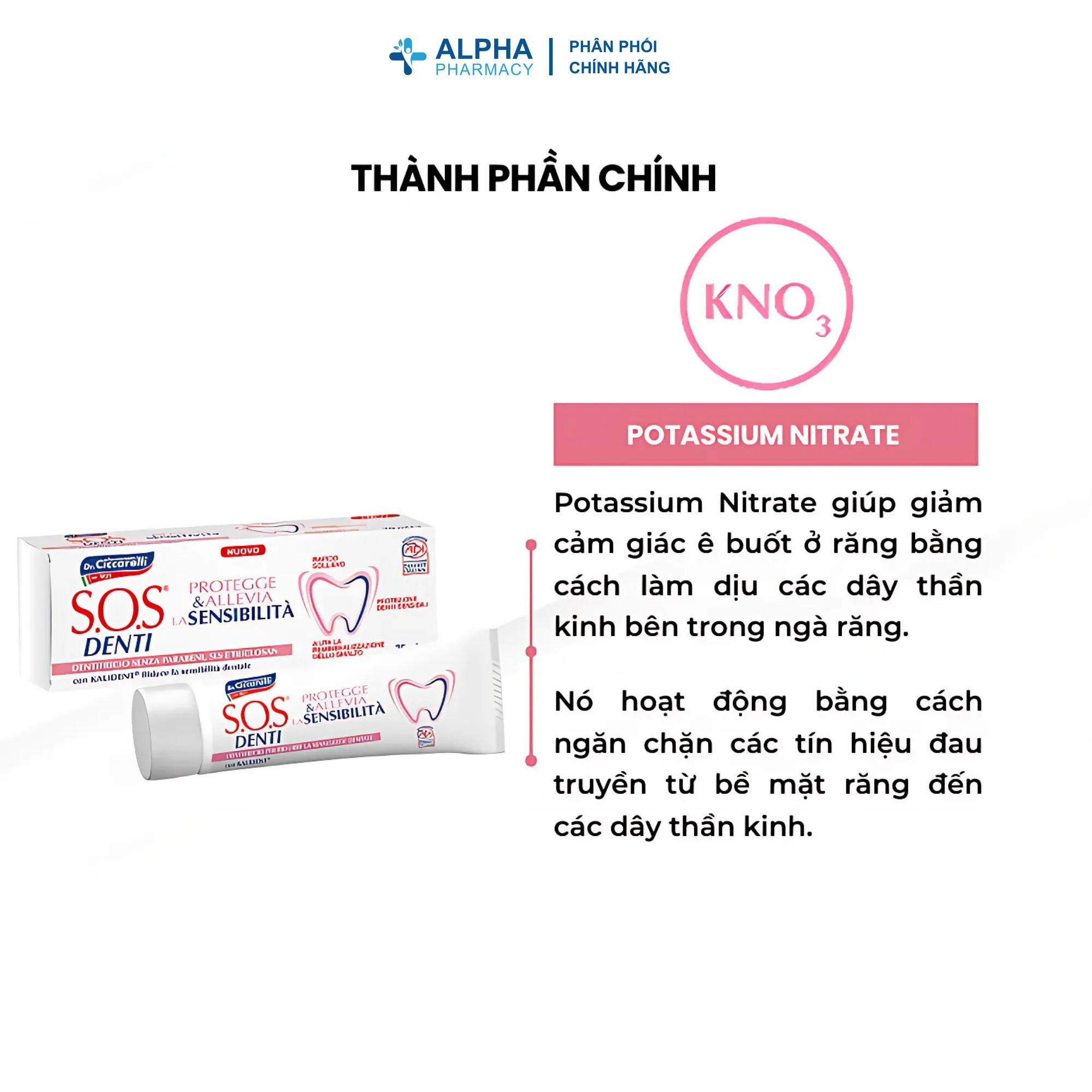 Kem Đánh Răng S.O.S Denti Sensitivity Giảm Ê Buốt Công Thức KALIDENT – 75ml - Image 2